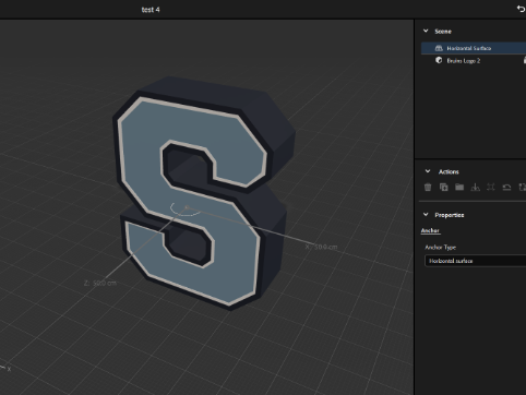 Preparing Sheridan logo for Adobe Aero in C4D